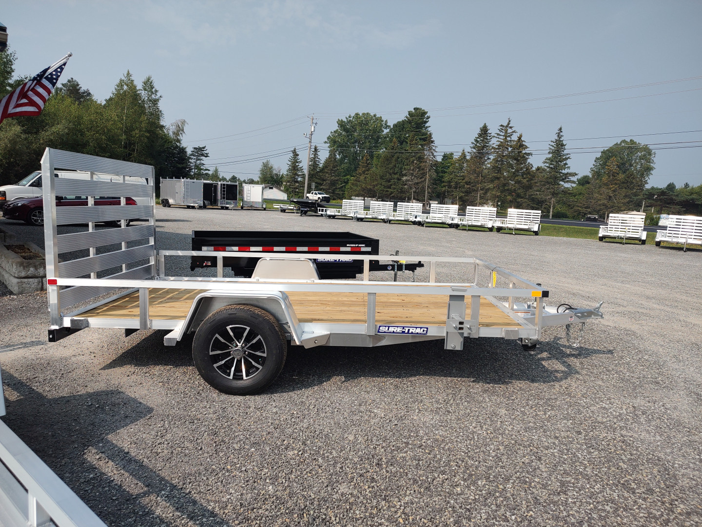 New 2026 Sure-Trac 7'X12 Aluminum Tube Top 3.0K Utility Trailer