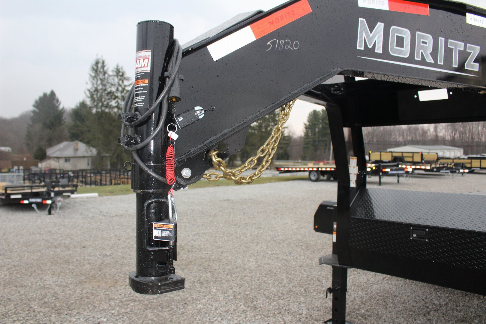 New 2025 Moritz FDGH DT 20' + 5' GOOSENECK Deckover Flatbed Trailer- Full Width Aluminum Ramps- 17900# GVW