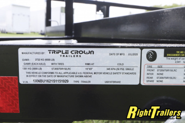 New 2025 6X16 Triple Crown Utility Trailer