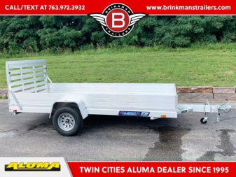 New Aluma 6812H ESA Open Utility Trailer w/Full Rear Ramp