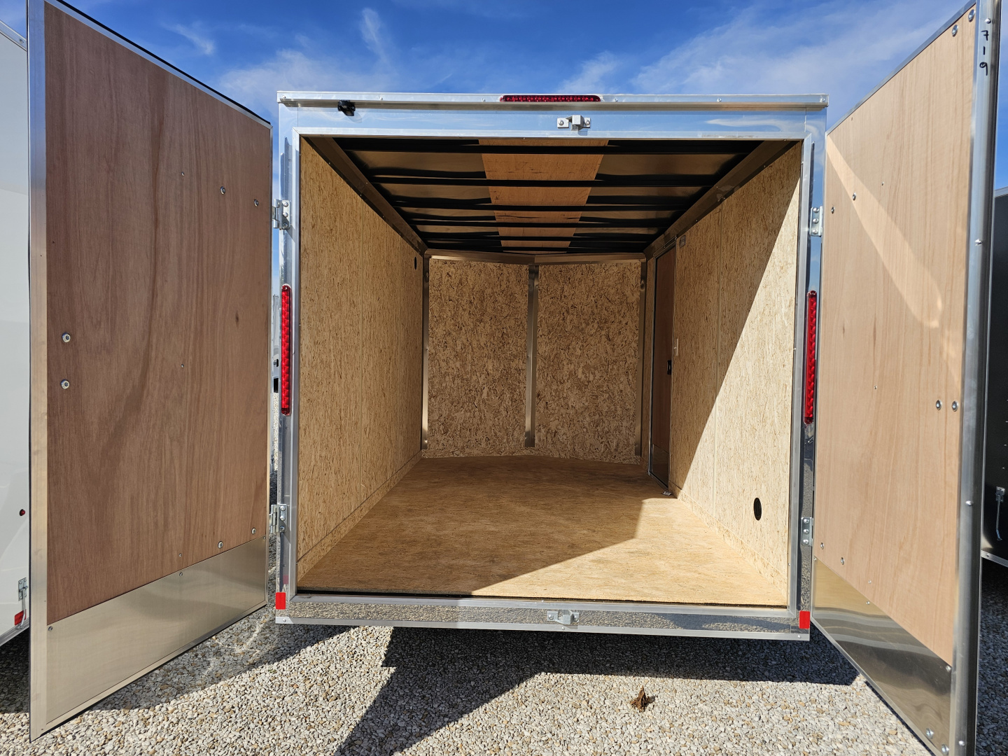 New 2026 Cargo Express EX DLX 7 x 12 3.5K Double Rear Door Flat Top V-Nose Cargo / Enclosed Trailer w/ Brakes