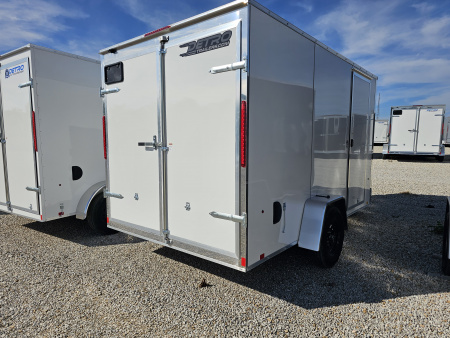 New 2026 Cargo Express EX DLX 7 x 12 3.5K Double Rear Door Flat Top V-Nose Cargo / Enclosed Trailer w/ Brakes