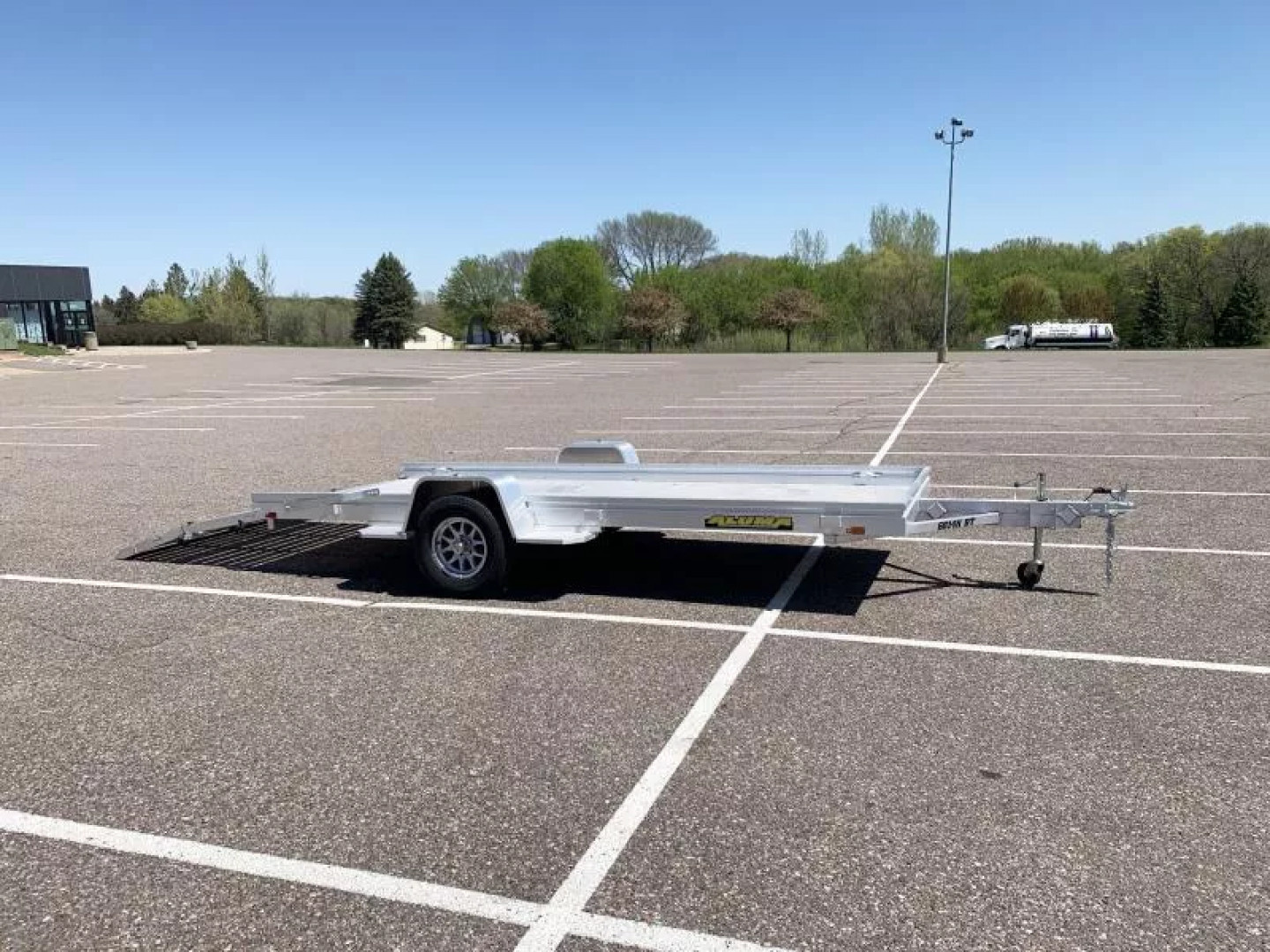 New Aluma 6814H Open Utility Trailer w/ Bi-Fold Rear Tailgate!
