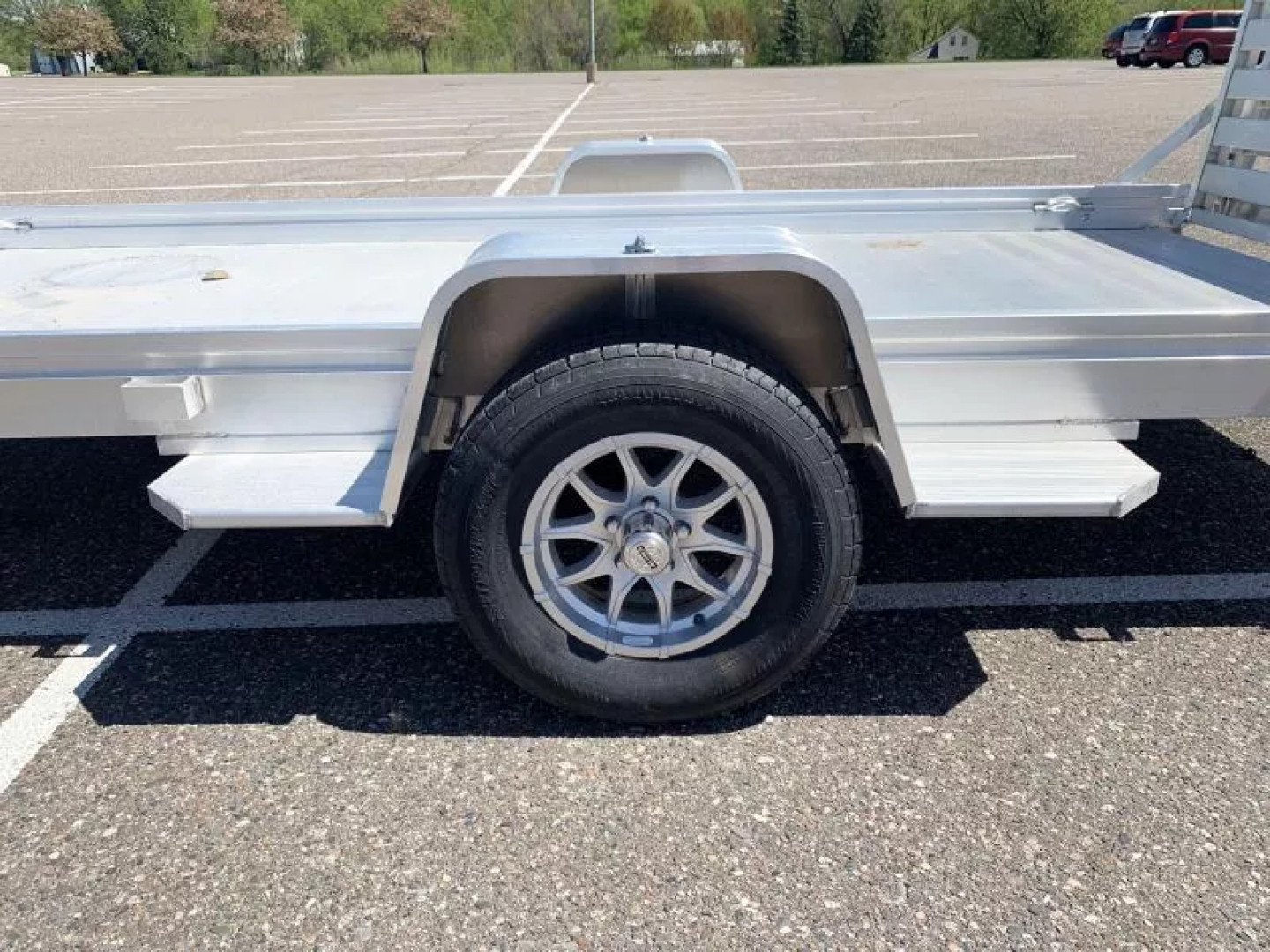 New Aluma 6814H Open Utility Trailer w/ Bi-Fold Rear Tailgate!