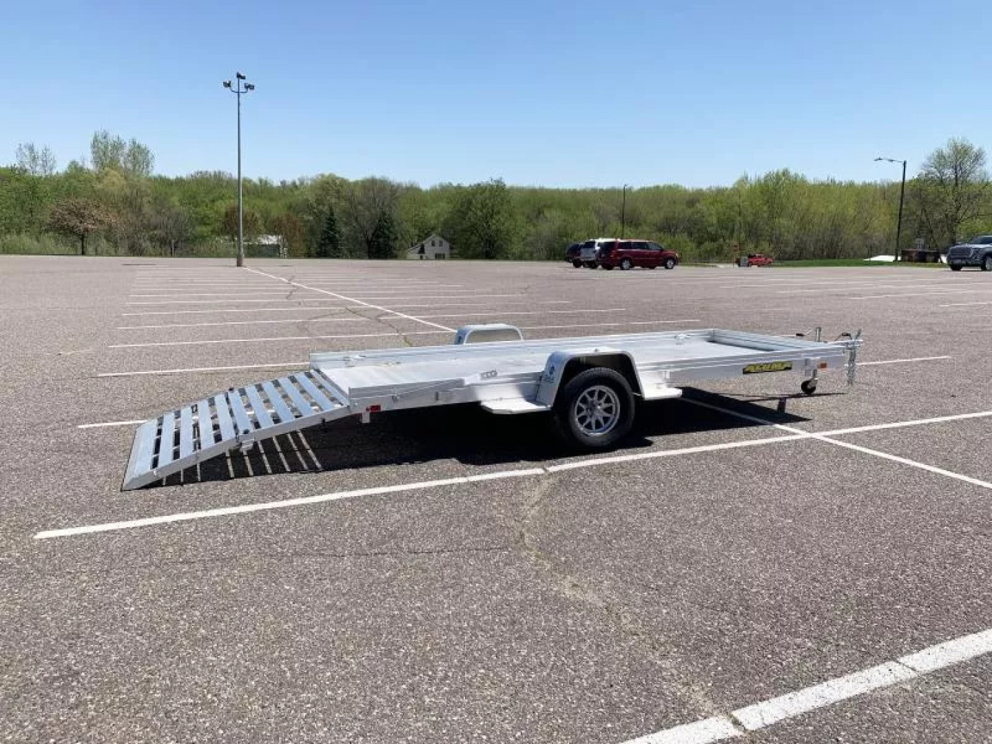 New Aluma 6814H Open Utility Trailer w/ Bi-Fold Rear Tailgate!