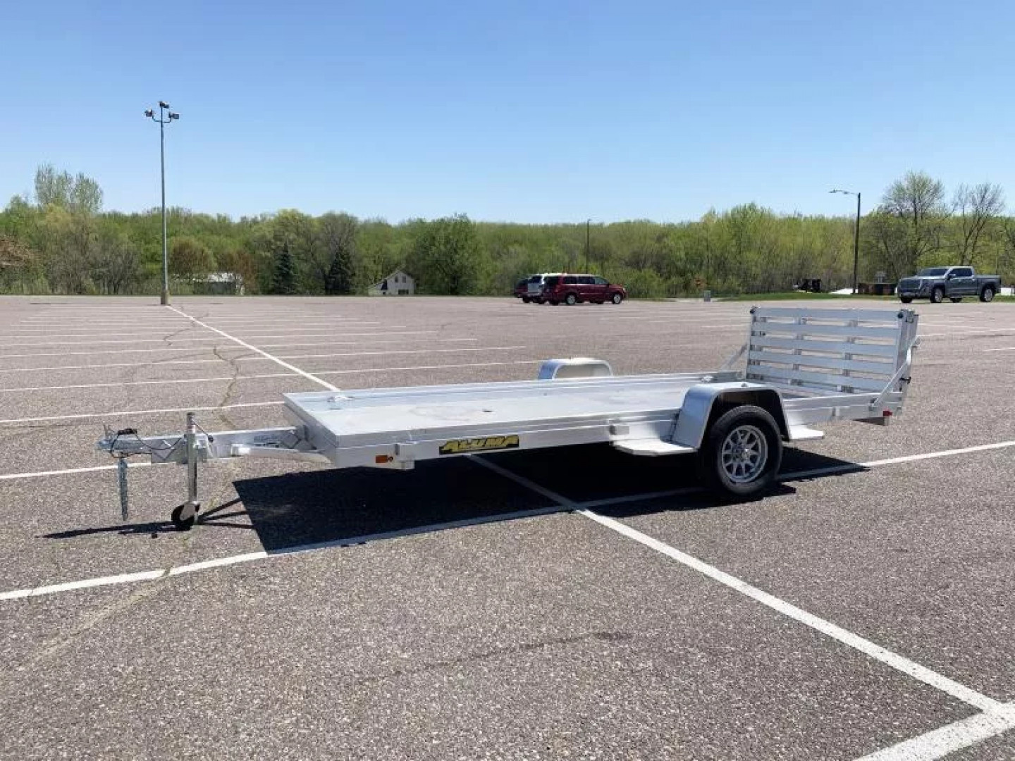 New Aluma 6814H Open Utility Trailer w/ Bi-Fold Rear Tailgate!