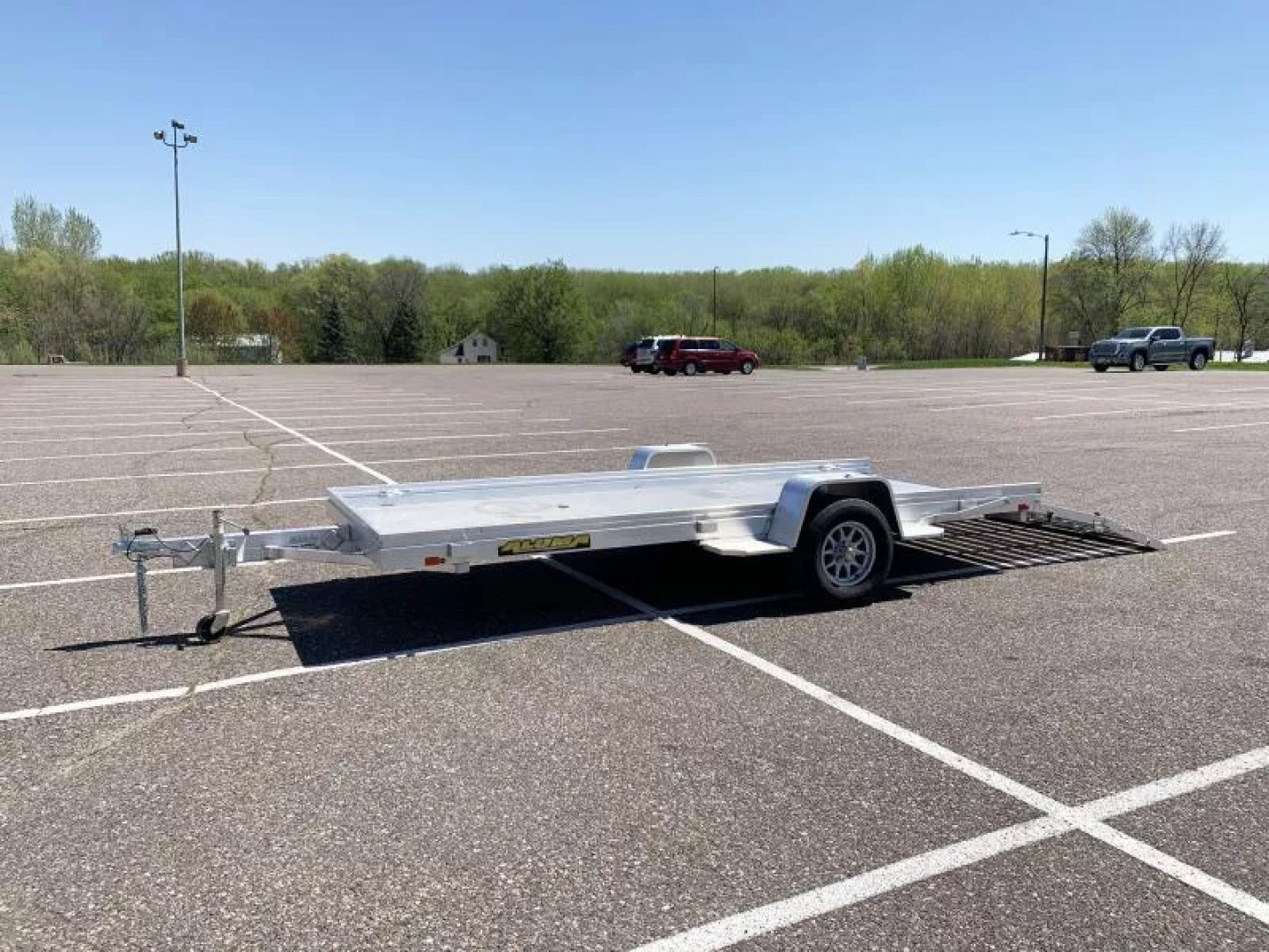 New Aluma 6814H Open Utility Trailer w/ Bi-Fold Rear Tailgate!