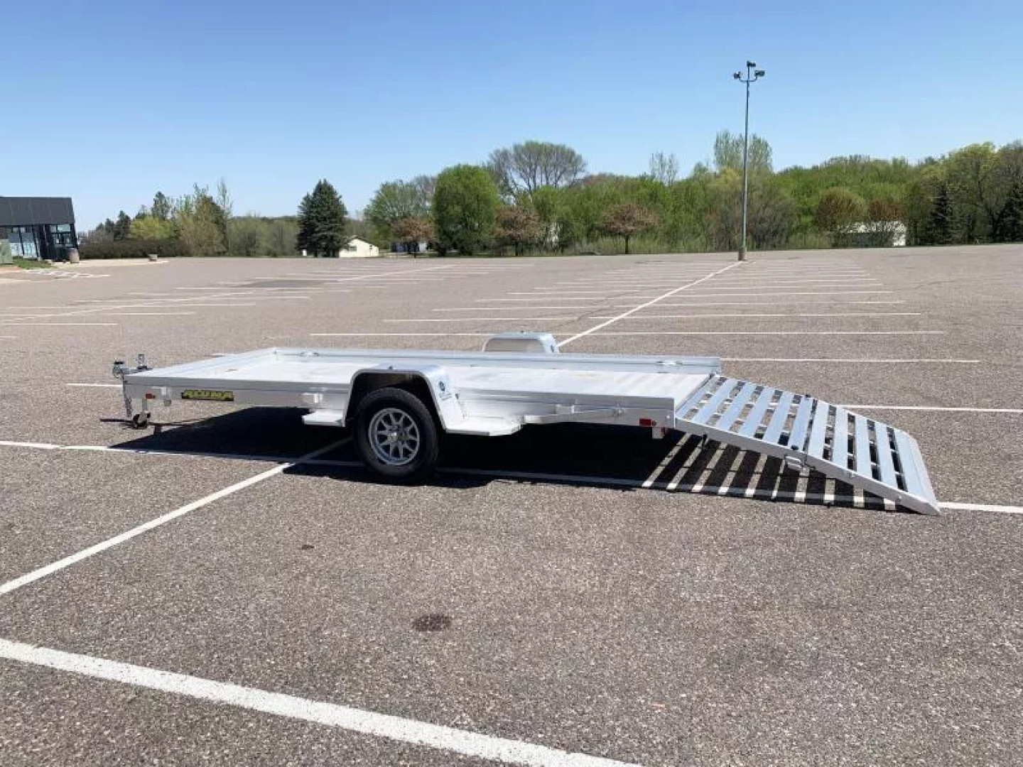 New Aluma 6814H Open Utility Trailer w/ Bi-Fold Rear Tailgate!