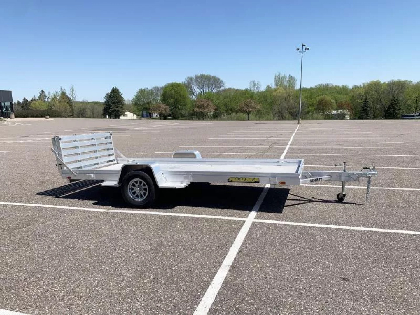 New Aluma 6814H Open Utility Trailer w/ Bi-Fold Rear Tailgate!