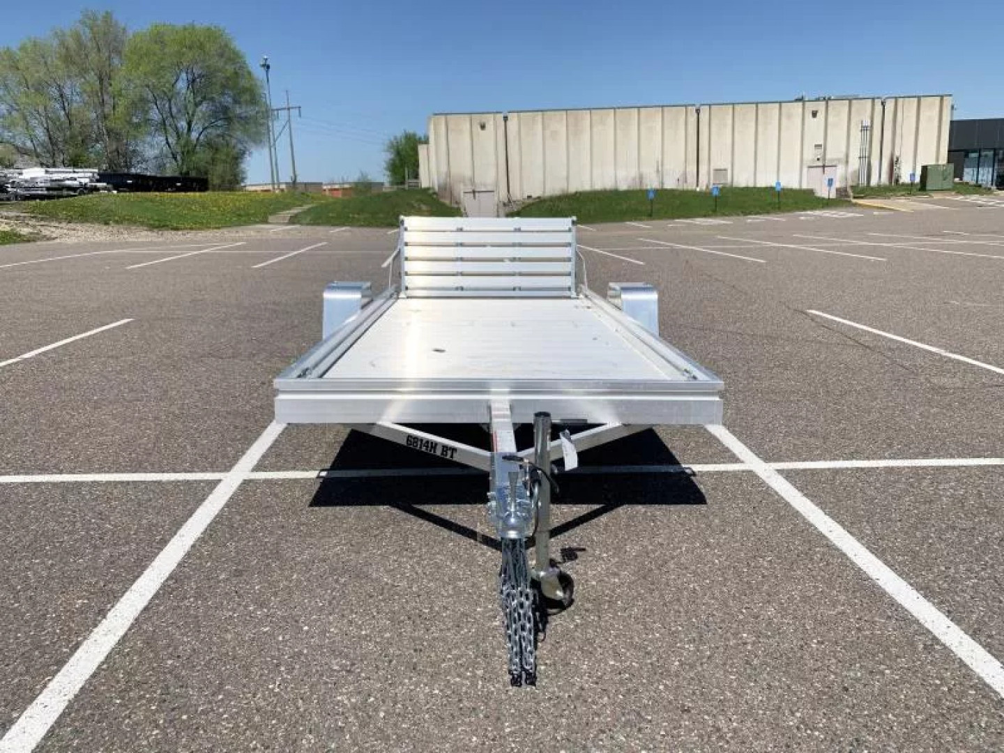 New Aluma 6814H Open Utility Trailer w/ Bi-Fold Rear Tailgate!