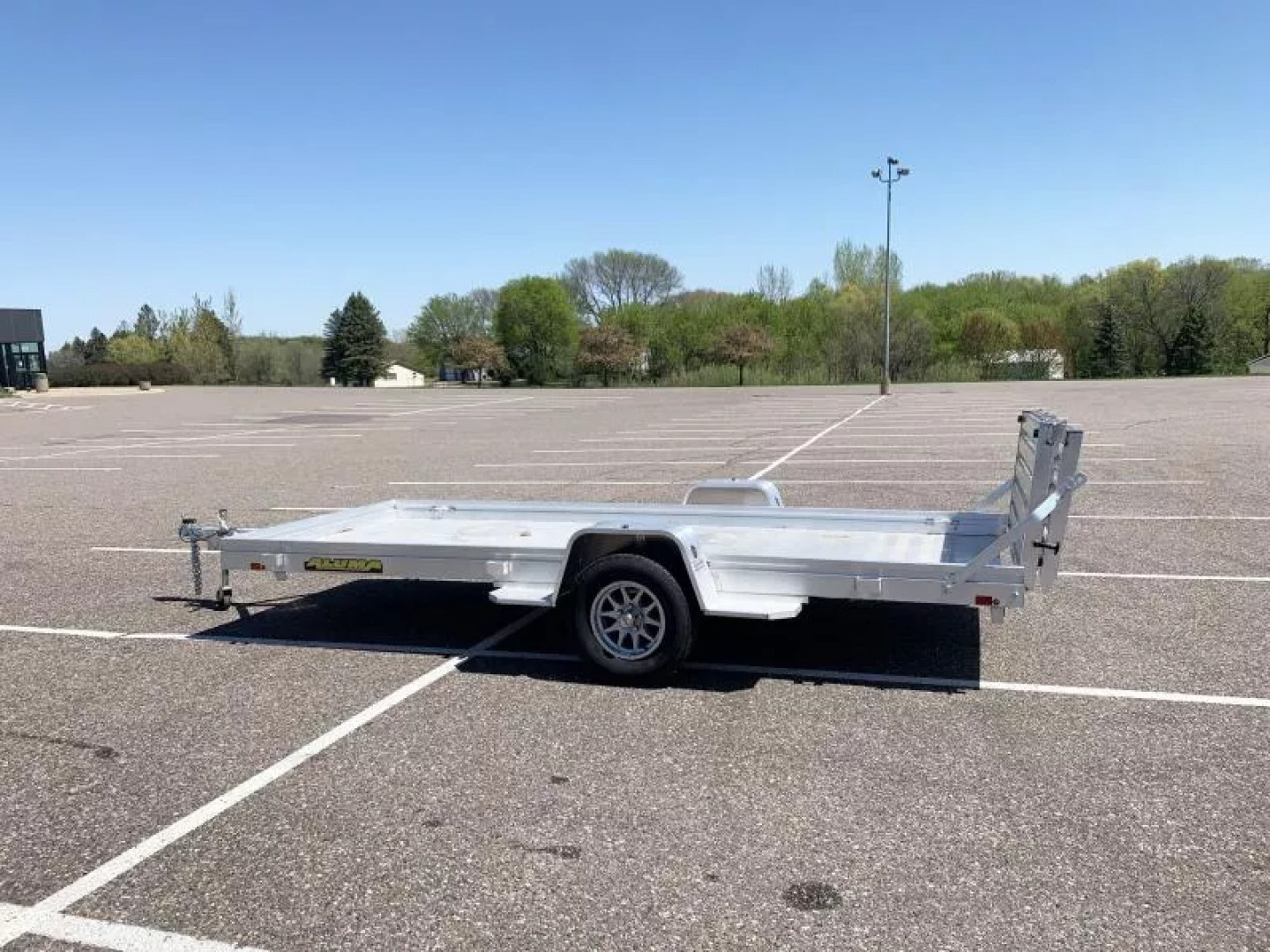 New Aluma 6814H Open Utility Trailer w/ Bi-Fold Rear Tailgate!