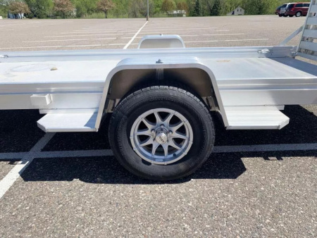 New Aluma 6814H Open Utility Trailer w/ Bi-Fold Rear Tailgate!