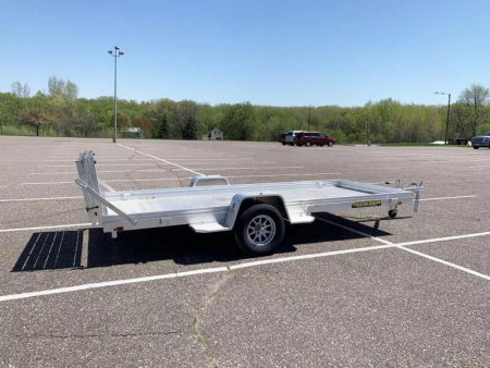 New Aluma 6814H Open Utility Trailer w/ Bi-Fold Rear Tailgate!