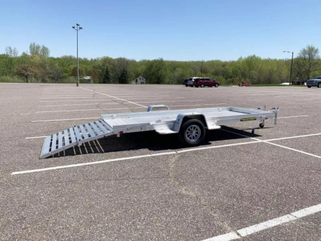 New Aluma 6814H Open Utility Trailer w/ Bi-Fold Rear Tailgate!