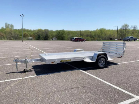 New Aluma 6814H Open Utility Trailer w/ Bi-Fold Rear Tailgate!