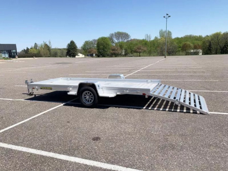 New Aluma 6814H Open Utility Trailer w/ Bi-Fold Rear Tailgate!