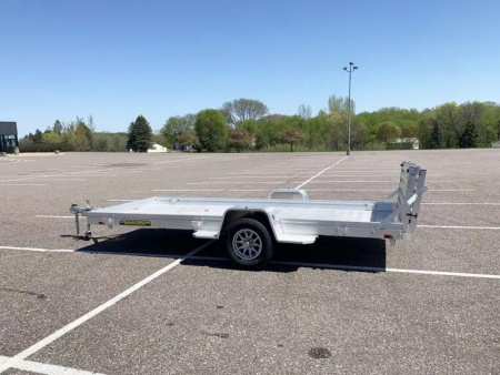 New Aluma 6814H Open Utility Trailer w/ Bi-Fold Rear Tailgate!