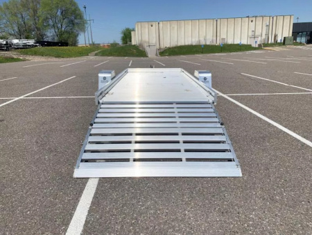 New Aluma 6814H Open Utility Trailer w/ Bi-Fold Rear Tailgate!