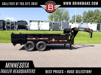 New 2025 Top Hat7x14 Gooseneck Dump Trailer!