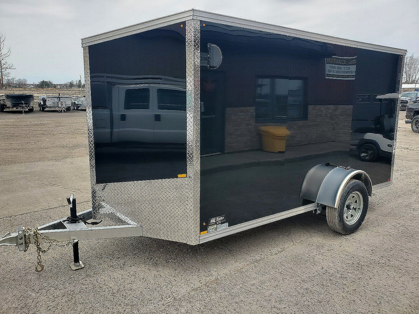 New 2026 ML Trailers Galvanized 6'x12' Cargo / Enclosed Trailer