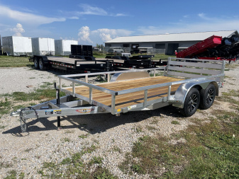 New 2026 H&H Trailers 82X14 Aluminum Rail Side Utility Tandem Utility Trailer