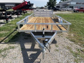 New 2026 H&H Trailers 82X14 Aluminum Rail Side Utility Tandem Utility Trailer