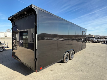 New 2026 Cross Blackout 8.5'x24' 10k Alpha Flat Top V-Nose Enclosed Car Hauler Cargo Trailer