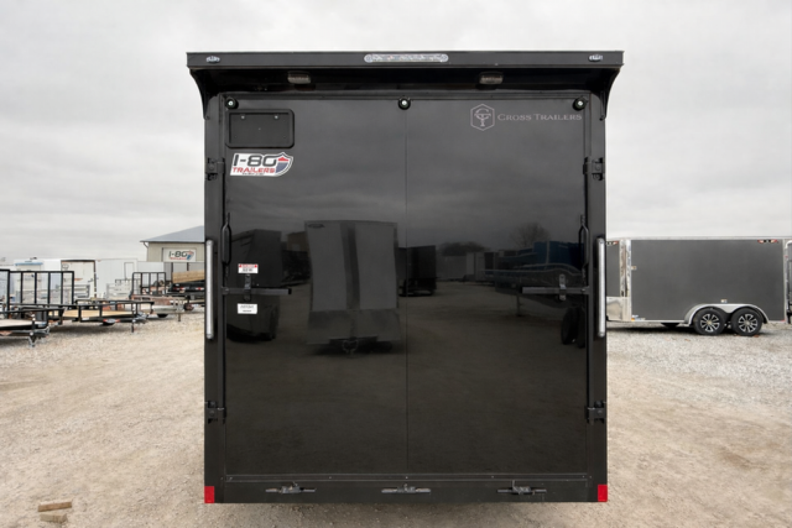 New 2026 Cross Blackout 7'x14' 7k Alpha Flat Top V-Nose Enclosed Cargo Trailer