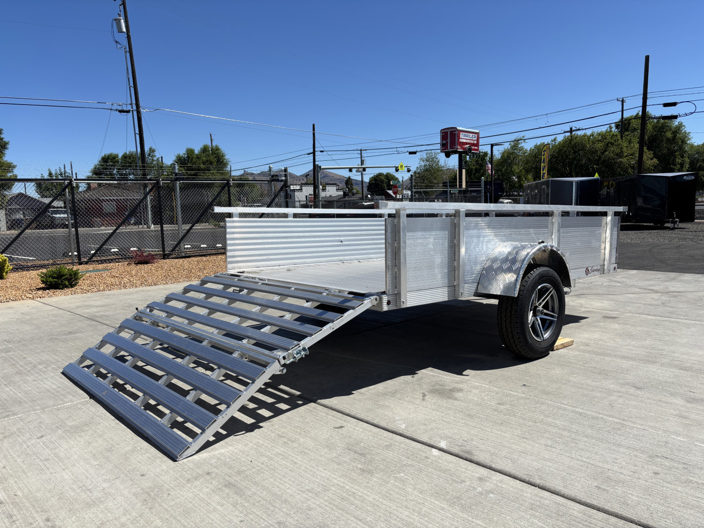 New 2025 Eagle 6X10 Sterling Aluminum Trailer 16’’ Solid Side Single Axle