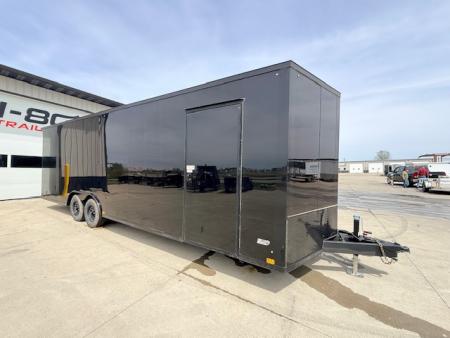 New 2026 Cross Blackout 8.5'x26' 10k Alpha Flat Top V-Nose Enclosed Car Hauler Cargo Trailer