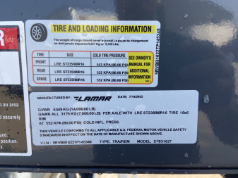 New Lamar 16' Dump Trailer
