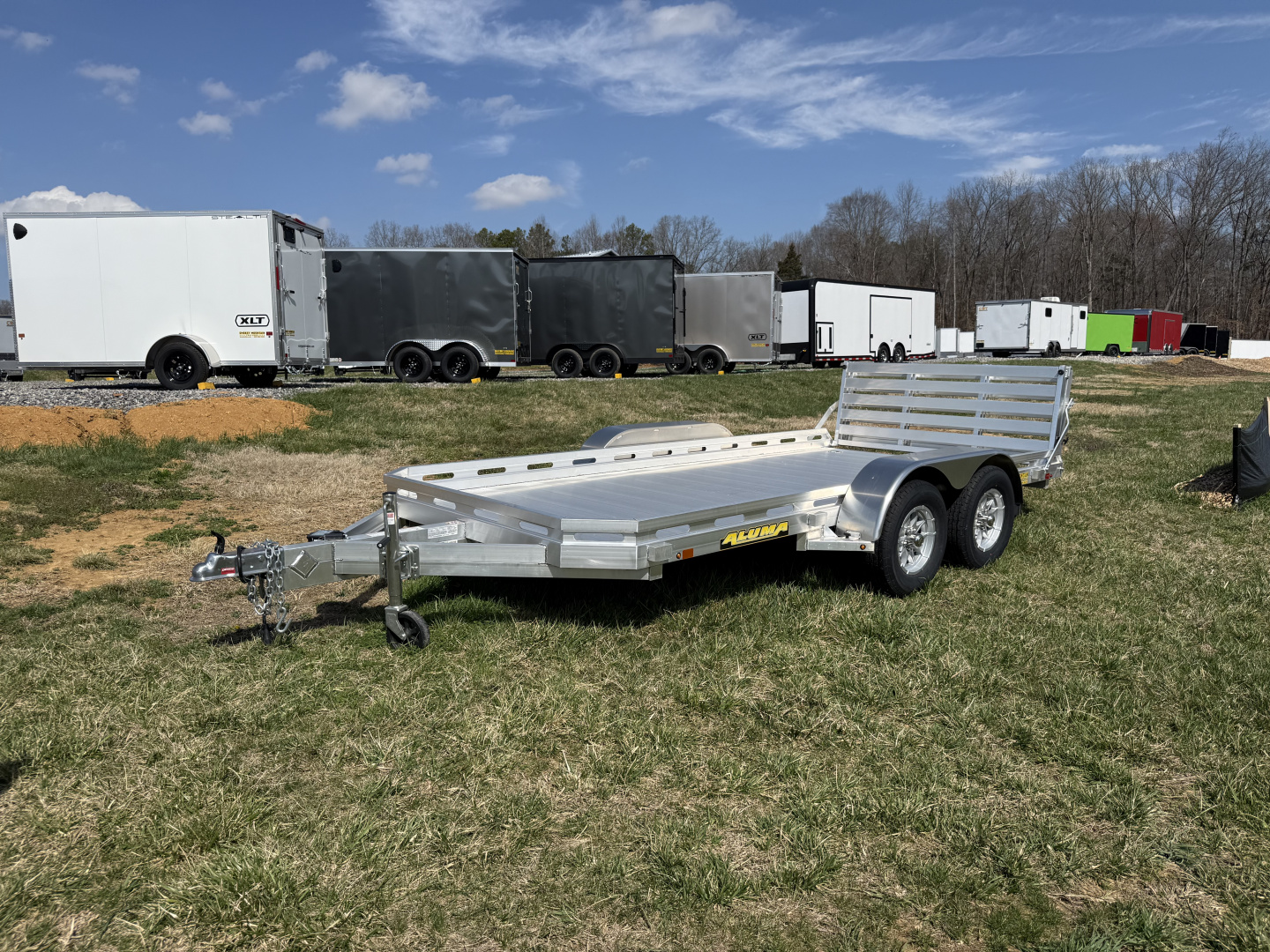New 2026 Aluma 7814TA-EL-BT-RTD 6'5 WIDE Utility Trailer