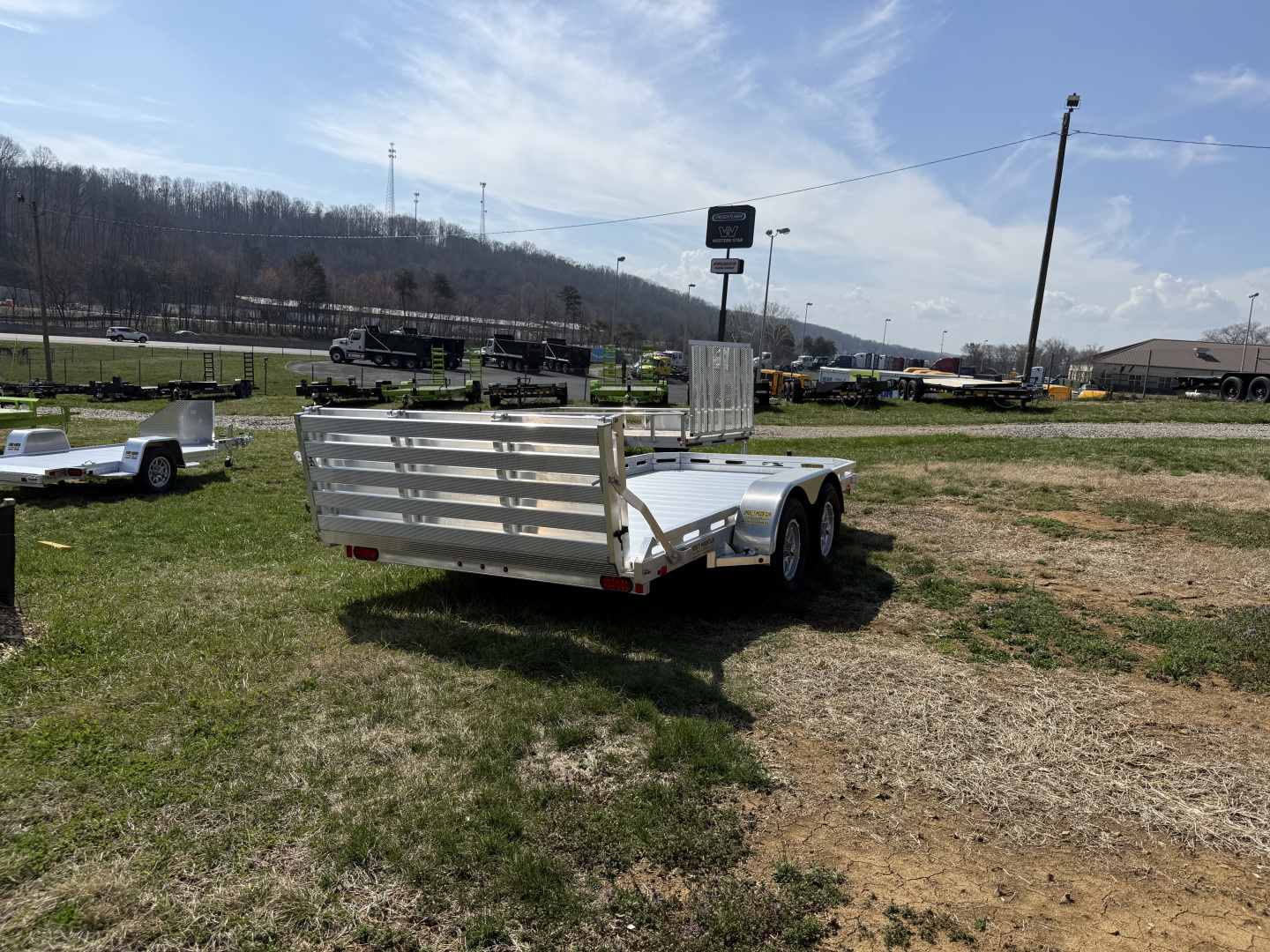 New 2026 Aluma 7814TA-EL-BT-RTD 6'5 WIDE Utility Trailer