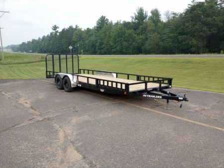 New 2026 PJ TRAILERS 83" Tandem Axle Utility (UL) 22' Utility Trailer-ATV Side Ramps