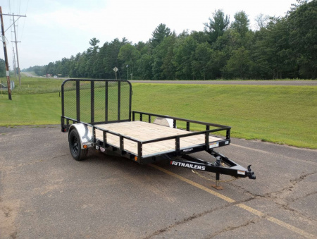 New 2026 PJ Trailers 83" Single Axle Channel Utility (U8) 12' Utility Trailer