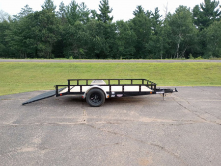New 2026 PJ Trailers 83" Single Axle Channel Utility (U8) 12' Utility Trailer