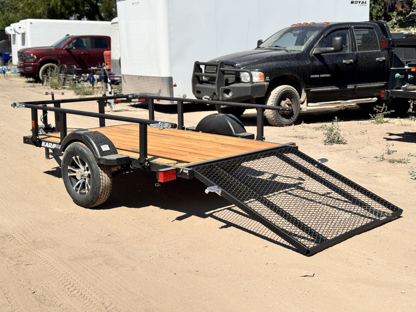 New 2026 KARA 5-8 Ramp Gate Utility W/ Folding Sides 3K GVWR