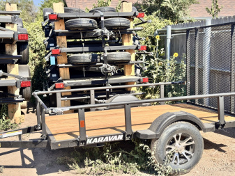 New 2026 KARA 5-8 Ramp Gate Utility W/ Folding Sides 3K GVWR