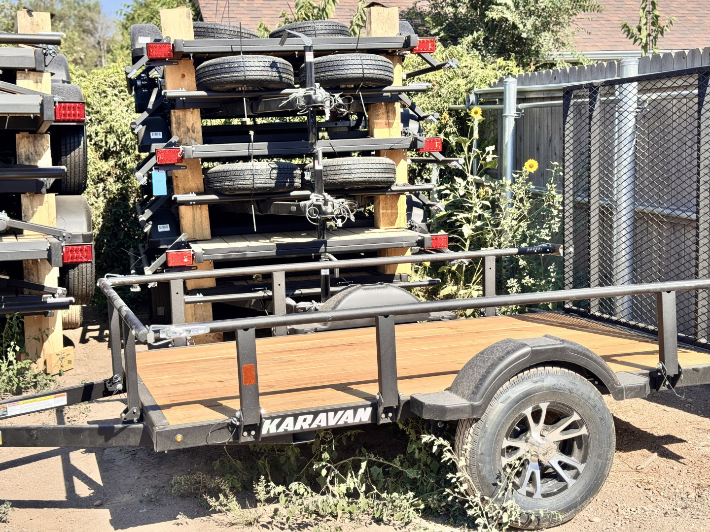 New 2026 KARA 5-8 Ramp Gate Utility W/ Folding Sides 3K GVWR