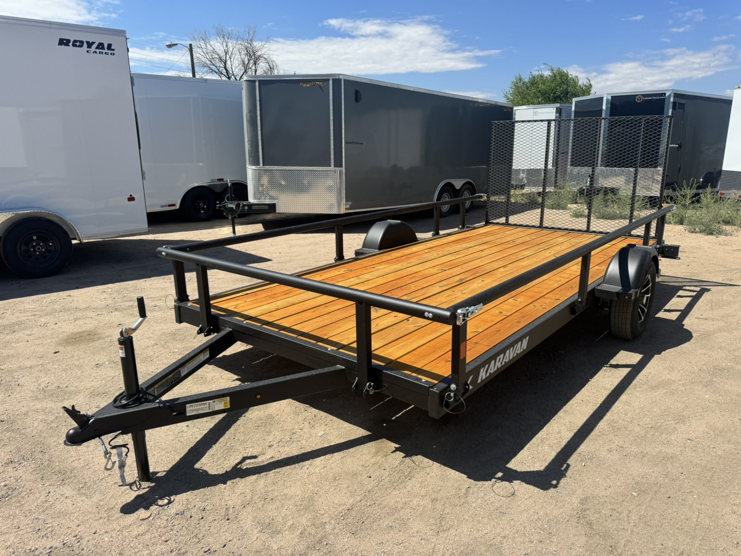 New 2026 KARA 7-14 Ramp Gate Utility W/ Folding Sides 3K GVWR