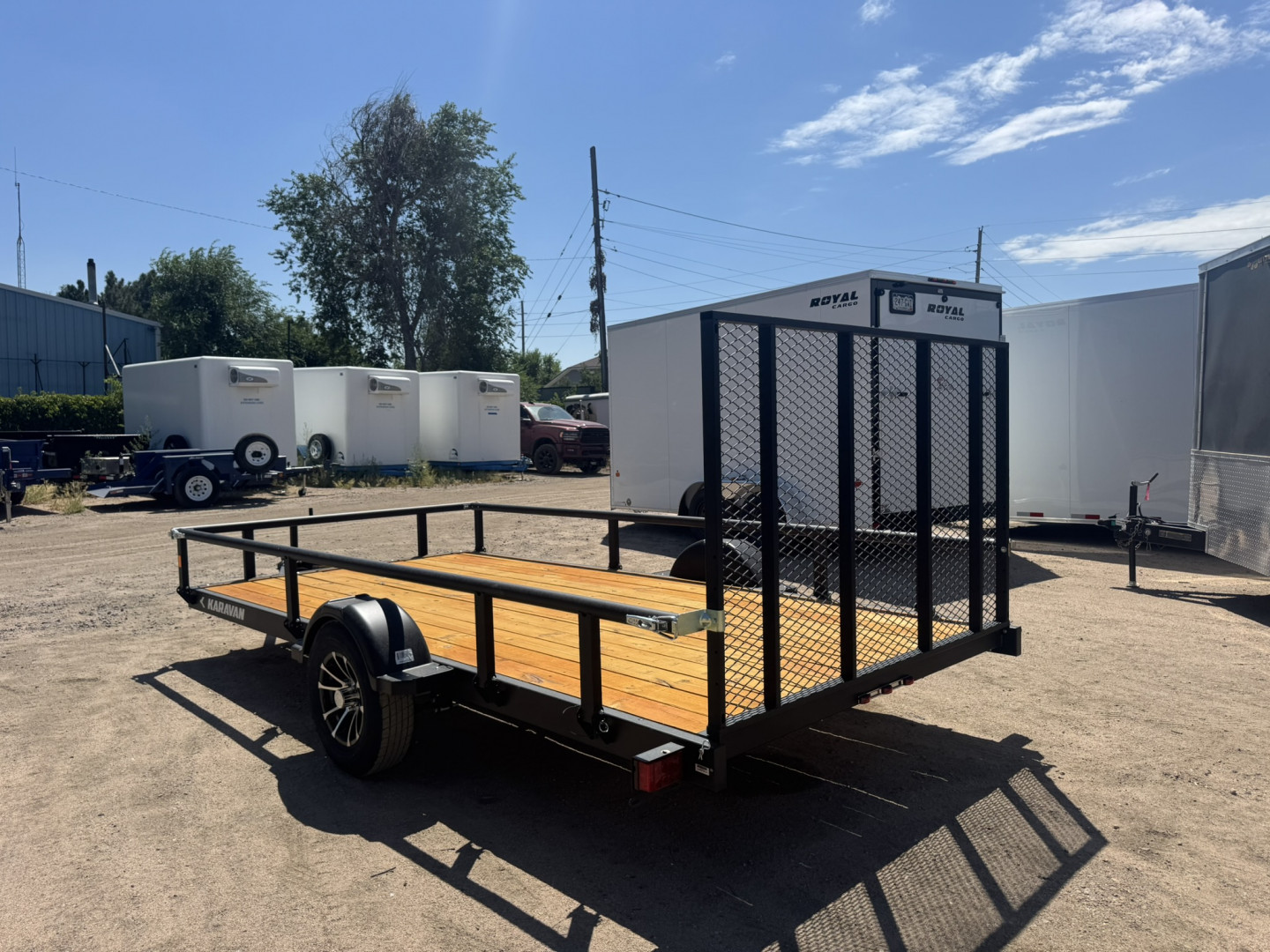 New 2026 KARA 7-14 Ramp Gate Utility W/ Folding Sides 3K GVWR