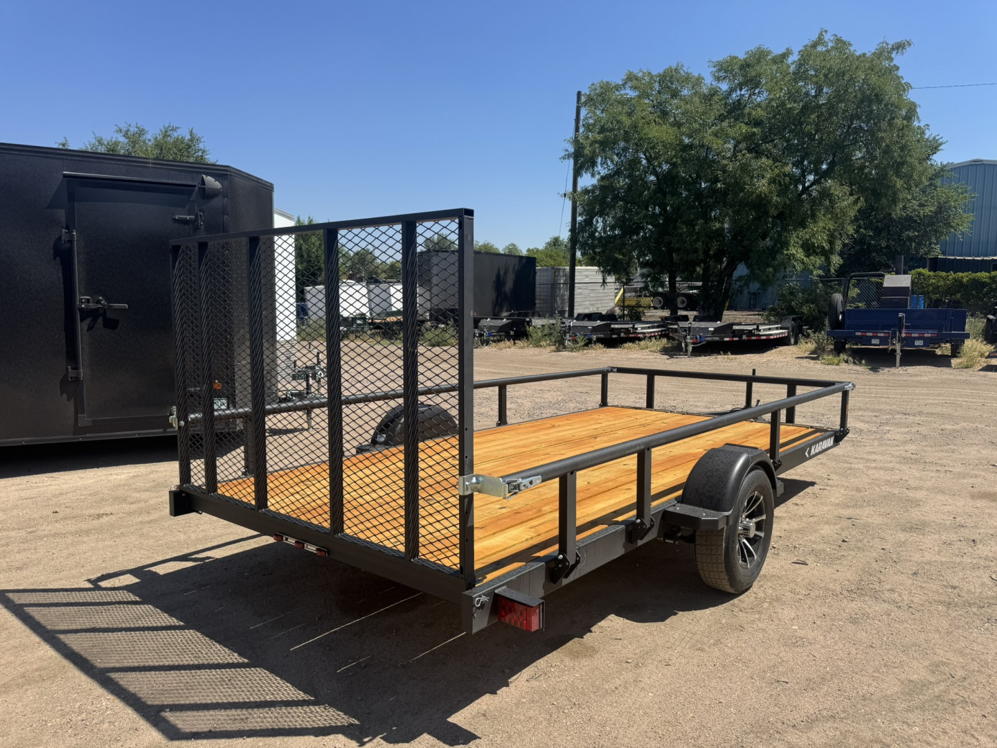 New 2026 KARA 7-14 Ramp Gate Utility W/ Folding Sides 3K GVWR