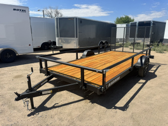 New 2026 KARA 7-14 Ramp Gate Utility W/ Folding Sides 3K GVWR