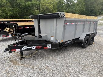 New 2025 Liberty Dump Trailer 83”x14 telescopic hoist 40” sides 7 gauge floor, combo gate