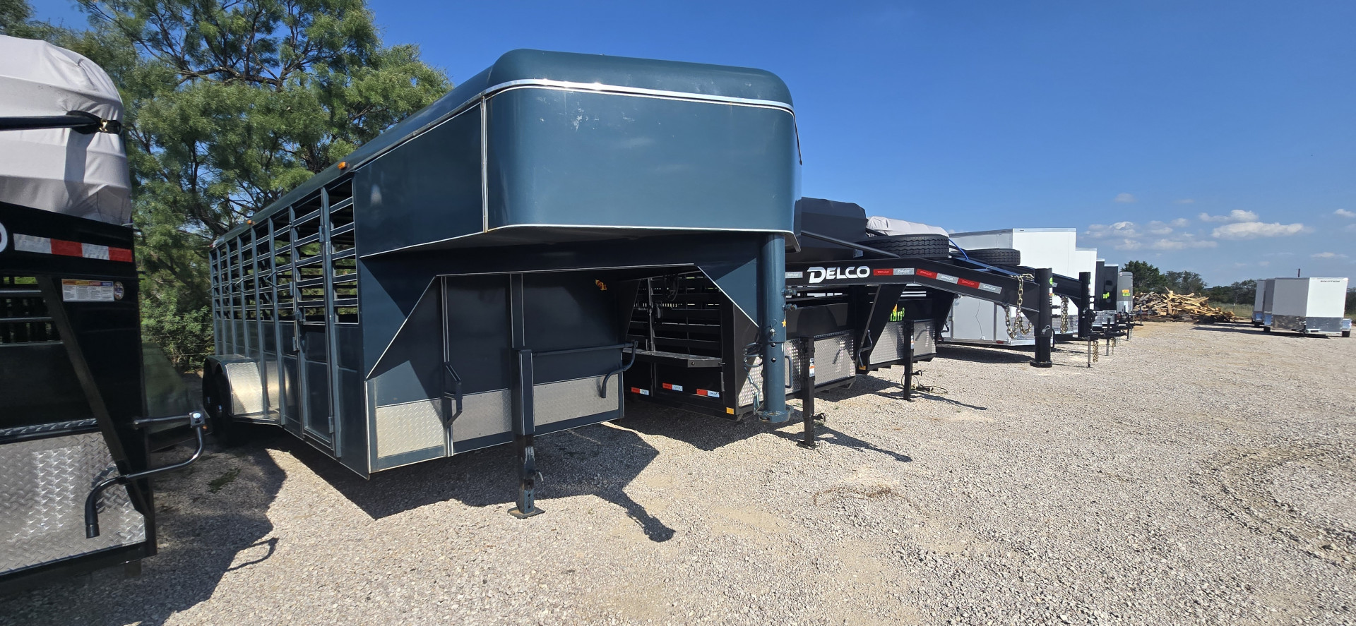 Used 2022 Calico Trailers Ranch King Stock / Stock Combo Trailer