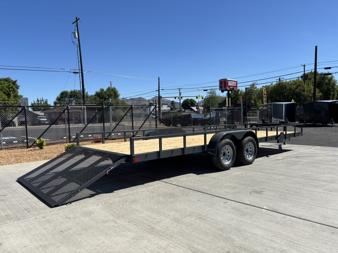 New 2025 Eagle Trailers 7X22 Equipment Flatbed 7K Tandem Axle
