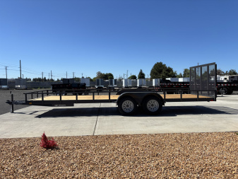 New 2025 Eagle Trailers 7X22 Equipment Flatbed 7K Tandem Axle