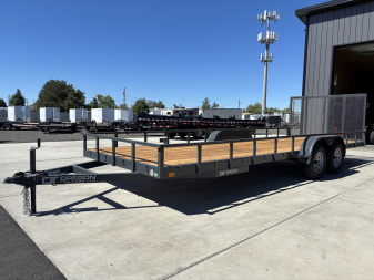 New 2025 Eagle Trailers 7X22 Equipment Flatbed 7K Tandem Axle