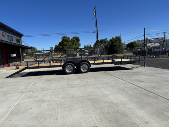 New 2025 Eagle Trailers 7X22 Equipment Flatbed 7K Tandem Axle