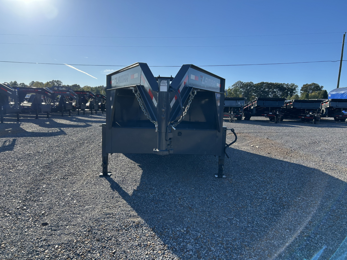 Used 2024 Lamar 83"x16' 21k Gooseneck Dump Trailer